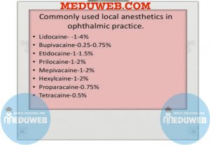 ANESTHETICS in Ophthalmic practice